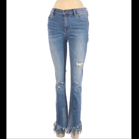 women's step hem jeans